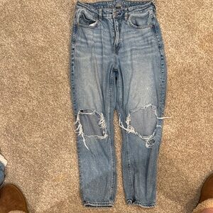 AE distressed mom jeans